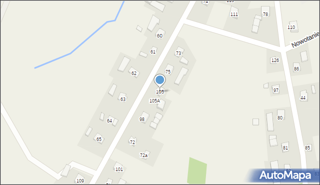 Nowotaniec, Nowotaniec, 105, mapa Nowotaniec