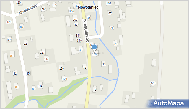 Nowotaniec, Nowotaniec, 125, mapa Nowotaniec