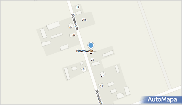 Nowowola, Nowowola, 22, mapa Nowowola