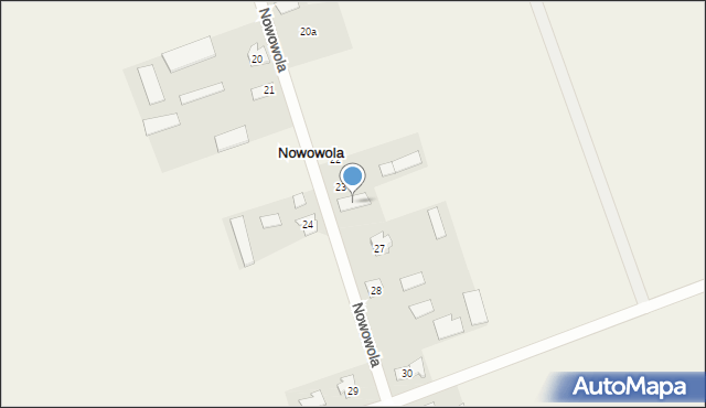 Nowowola, Nowowola, 25, mapa Nowowola