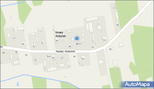 Nowy Antonin, Nowy Antonin, 45, mapa Nowy Antonin