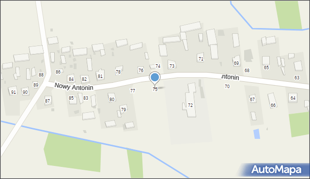 Nowy Antonin, Nowy Antonin, 75, mapa Nowy Antonin