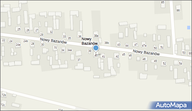 Nowy Bazanów, Nowy Bazanów, 40, mapa Nowy Bazanów