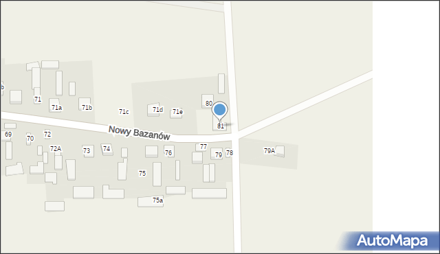 Nowy Bazanów, Nowy Bazanów, 81, mapa Nowy Bazanów