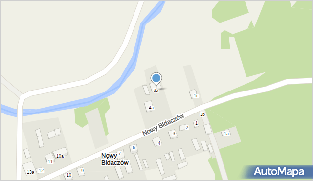 Nowy Bidaczów, Nowy Bidaczów, 3a, mapa Nowy Bidaczów