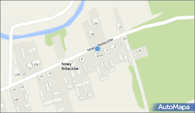 Nowy Bidaczów, Nowy Bidaczów, 4, mapa Nowy Bidaczów