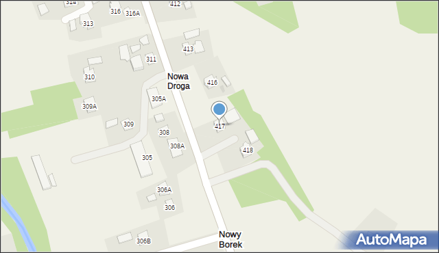 Nowy Borek, Nowy Borek, 417, mapa Nowy Borek