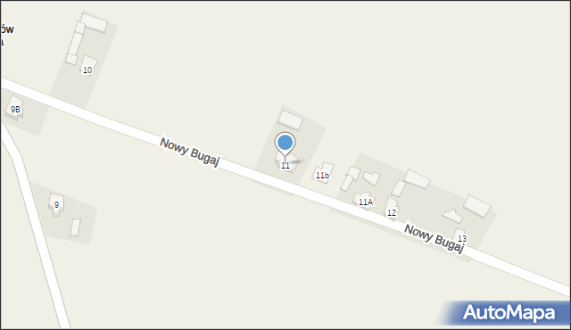 Nowy Bugaj, Nowy Bugaj, 11, mapa Nowy Bugaj