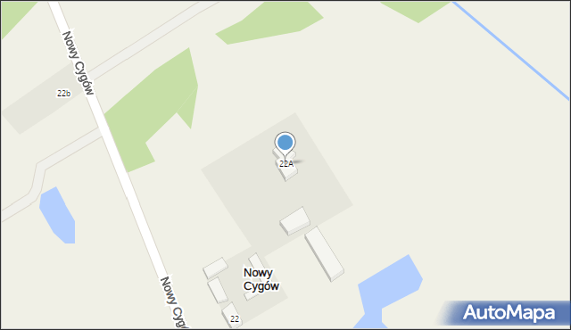 Nowy Cygów, Nowy Cygów, 22A, mapa Nowy Cygów