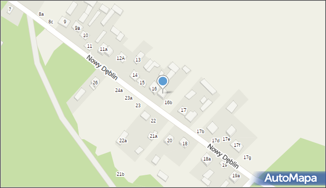 Nowy Dęblin, Nowy Dęblin, 16a, mapa Nowy Dęblin