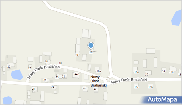 Nowy Dwór Bratiański, Nowy Dwór Bratiański, 16, mapa Nowy Dwór Bratiański