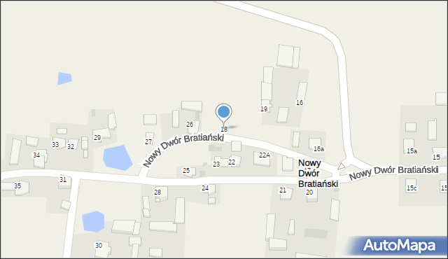 Nowy Dwór Bratiański, Nowy Dwór Bratiański, 18, mapa Nowy Dwór Bratiański