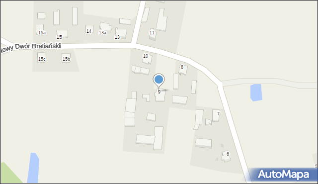 Nowy Dwór Bratiański, Nowy Dwór Bratiański, 9, mapa Nowy Dwór Bratiański