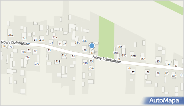 Nowy Dziebałtów, Nowy Dziebałtów, 37, mapa Nowy Dziebałtów