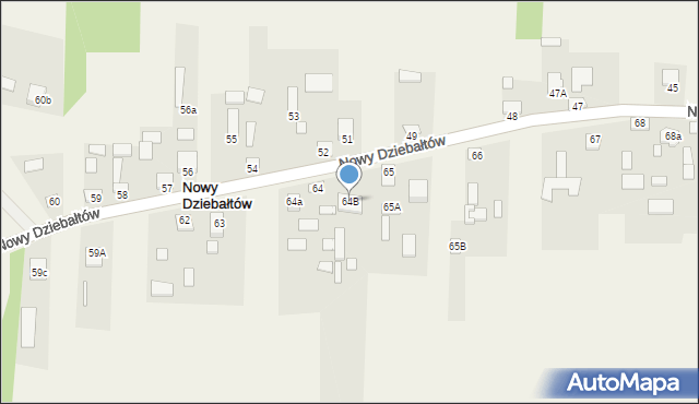 Nowy Dziebałtów, Nowy Dziebałtów, 64B, mapa Nowy Dziebałtów