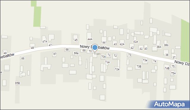 Nowy Dziebałtów, Nowy Dziebałtów, 70A, mapa Nowy Dziebałtów