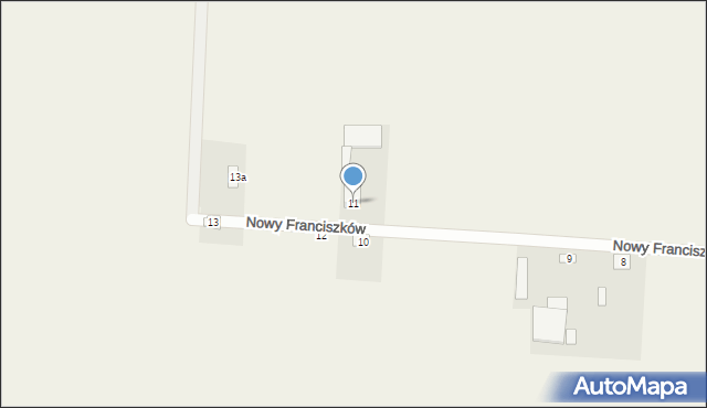 Nowy Franciszków, Nowy Franciszków, 11, mapa Nowy Franciszków