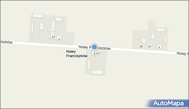 Nowy Franciszków, Nowy Franciszków, 5, mapa Nowy Franciszków