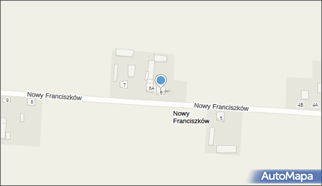 Nowy Franciszków, Nowy Franciszków, 6, mapa Nowy Franciszków