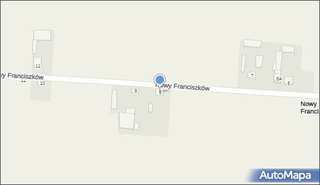 Nowy Franciszków, Nowy Franciszków, 8, mapa Nowy Franciszków