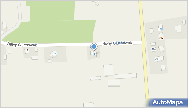 Nowy Głuchówek, Nowy Głuchówek, 1b, mapa Nowy Głuchówek