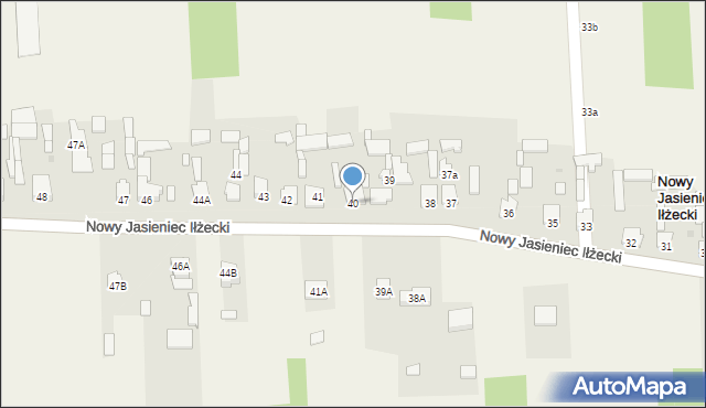Nowy Jasieniec Iłżecki, Nowy Jasieniec Iłżecki, 40, mapa Nowy Jasieniec Iłżecki