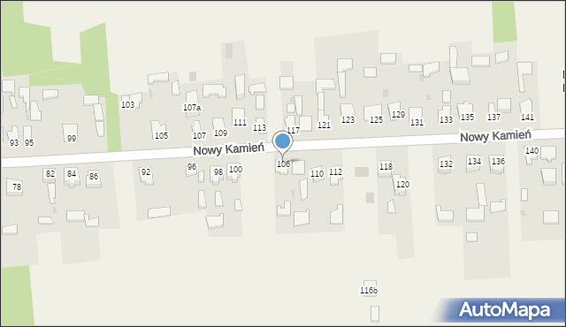 Nowy Kamień, Nowy Kamień, 106, mapa Nowy Kamień