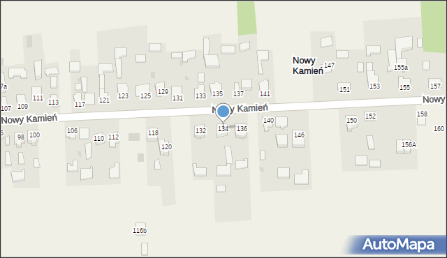 Nowy Kamień, Nowy Kamień, 134, mapa Nowy Kamień