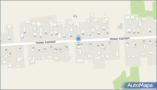 Nowy Kamień, Nowy Kamień, 60, mapa Nowy Kamień