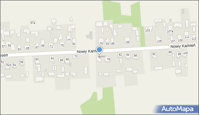 Nowy Kamień, Nowy Kamień, 76, mapa Nowy Kamień