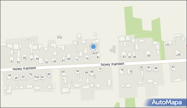 Nowy Kamień, Nowy Kamień, 77, mapa Nowy Kamień