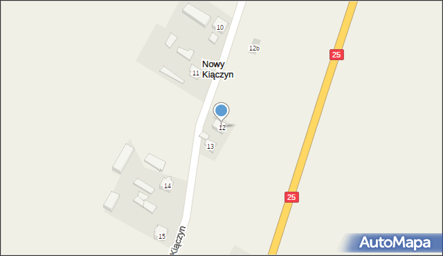 Nowy Kiączyn, Nowy Kiączyn, 12, mapa Nowy Kiączyn