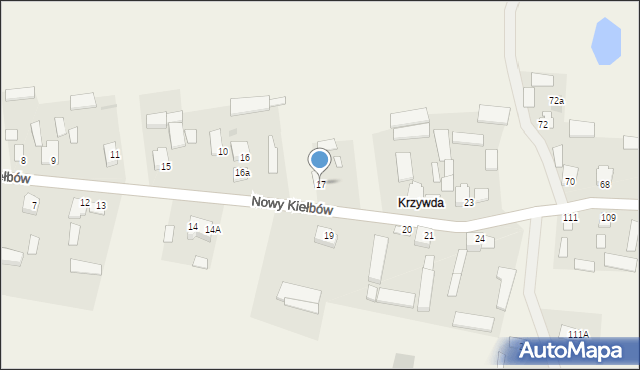 Nowy Kiełbów, Nowy Kiełbów, 17, mapa Nowy Kiełbów