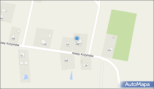 Nowy Krzymów, Nowy Krzymów, 43D, mapa Nowy Krzymów