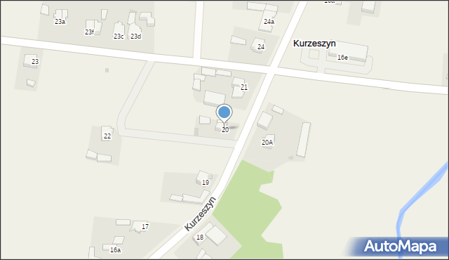 Nowy Kurzeszyn, Nowy Kurzeszyn, 20, mapa Nowy Kurzeszyn