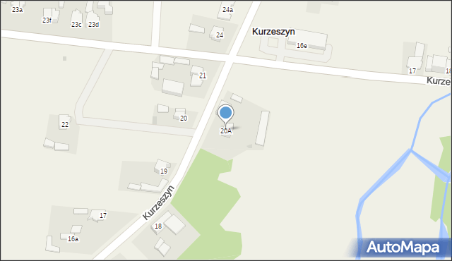 Nowy Kurzeszyn, Nowy Kurzeszyn, 20A, mapa Nowy Kurzeszyn