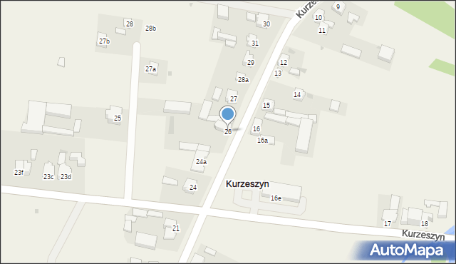 Nowy Kurzeszyn, Nowy Kurzeszyn, 26, mapa Nowy Kurzeszyn