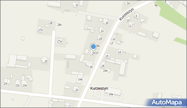 Nowy Kurzeszyn, Nowy Kurzeszyn, 27, mapa Nowy Kurzeszyn