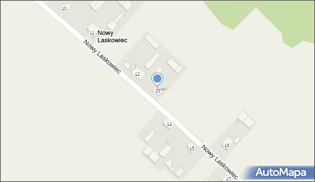 Nowy Laskowiec, Nowy Laskowiec, 13, mapa Nowy Laskowiec