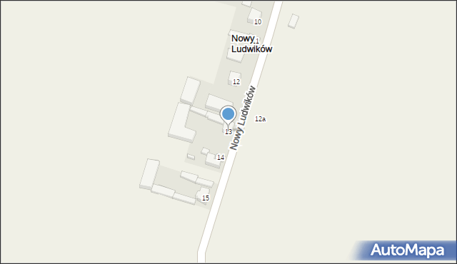 Nowy Ludwików, Nowy Ludwików, 13, mapa Nowy Ludwików