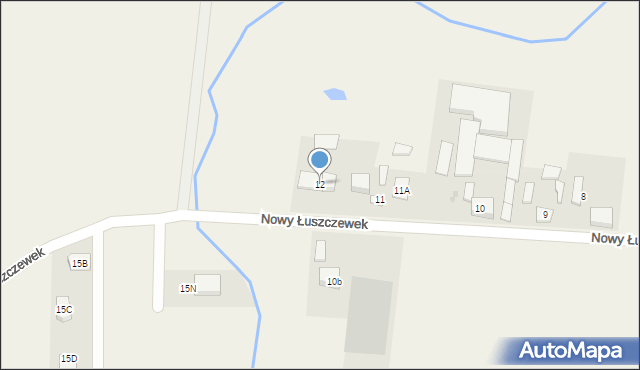Nowy Łuszczewek, Nowy Łuszczewek, 12, mapa Nowy Łuszczewek