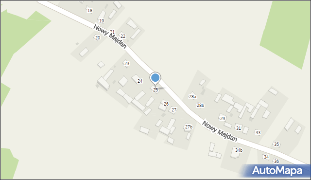 Nowy Majdan, Nowy Majdan, 25, mapa Nowy Majdan