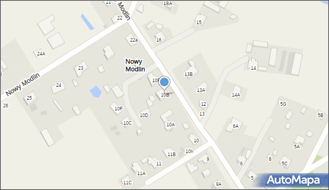 Nowy Modlin, Nowy Modlin, 10B, mapa Nowy Modlin