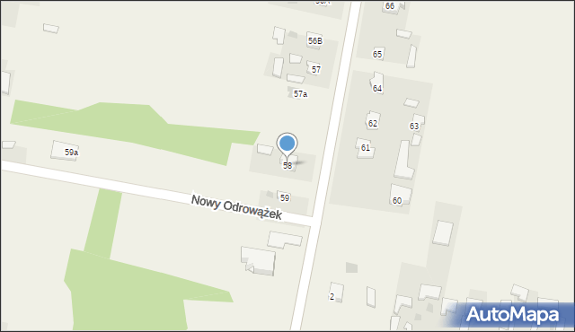 Nowy Odrowążek, Nowy Odrowążek, 58, mapa Nowy Odrowążek