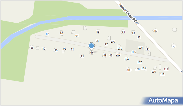 Nowy Orzechów, Nowy Orzechów, 95, mapa Nowy Orzechów