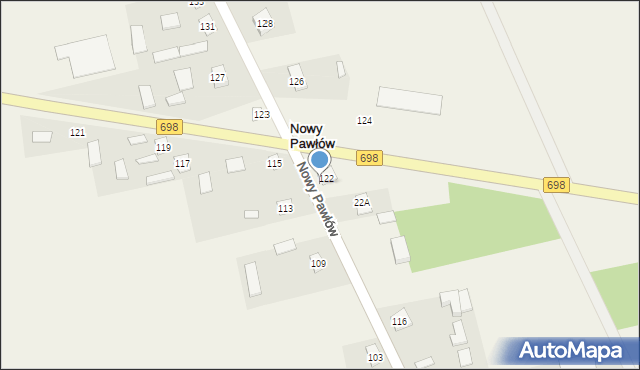 Nowy Pawłów, Nowy Pawłów, 122a, mapa Nowy Pawłów