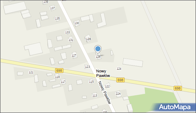 Nowy Pawłów, Nowy Pawłów, 126, mapa Nowy Pawłów