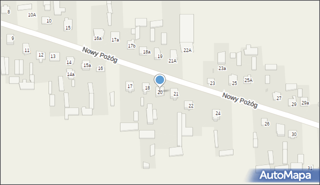 Nowy Pożóg, Nowy Pożóg, 20, mapa Nowy Pożóg