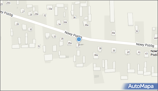 Nowy Pożóg, Nowy Pożóg, 37, mapa Nowy Pożóg