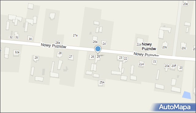 Nowy Puznów, Nowy Puznów, 25, mapa Nowy Puznów